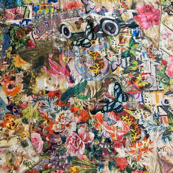 Johnny Was Multicolor Silk Scarf - Picture 2 of 5